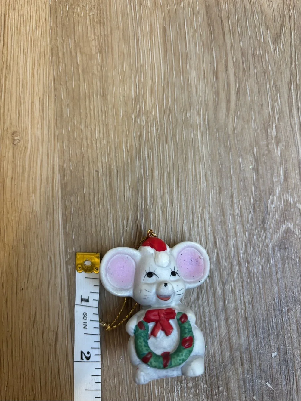 Vintage Christmas Mouse Ornament Bundle Novelty